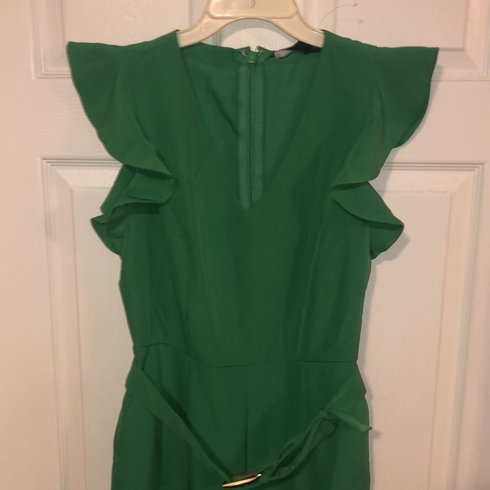 New York & Company Flutter-Sleeve Belted Jumpsuit - image 3